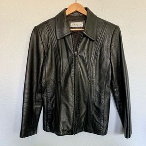 Jones Wear Sport Black Leather Jacket